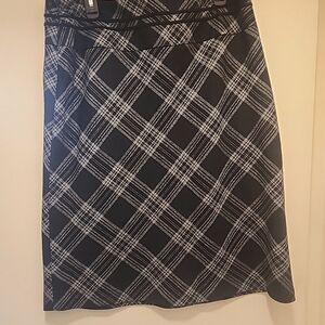 Cato Black and White Plaid Pencil Skirt